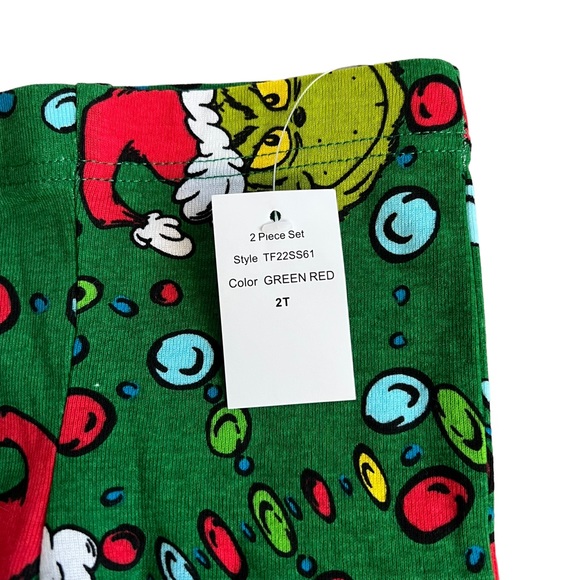 NWT Grinch 2 Piece Pajama Set Size 2T - Picture 10 of 10